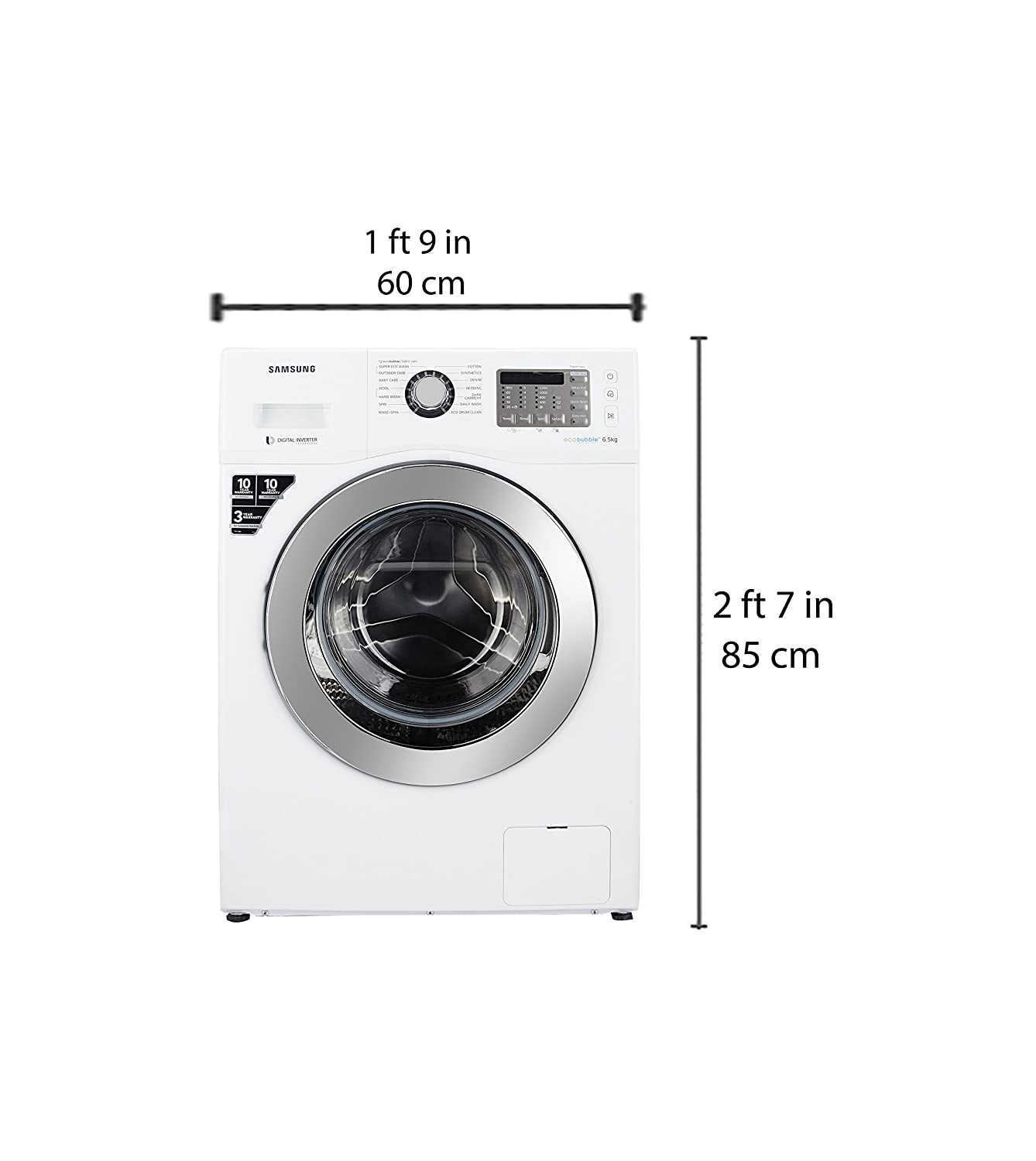 Samsung 6.5 kg Fully Automatic Front Load Washing Machine (WF652U2SHWQ)