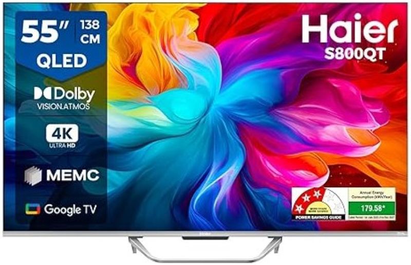 Haier 55 Inch QLED Ultra HD (4K) Smart TV (55S800QT)