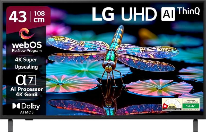 LG 43 Inch LED Ultra HD (4K) Smart TV (43UA82006LA)