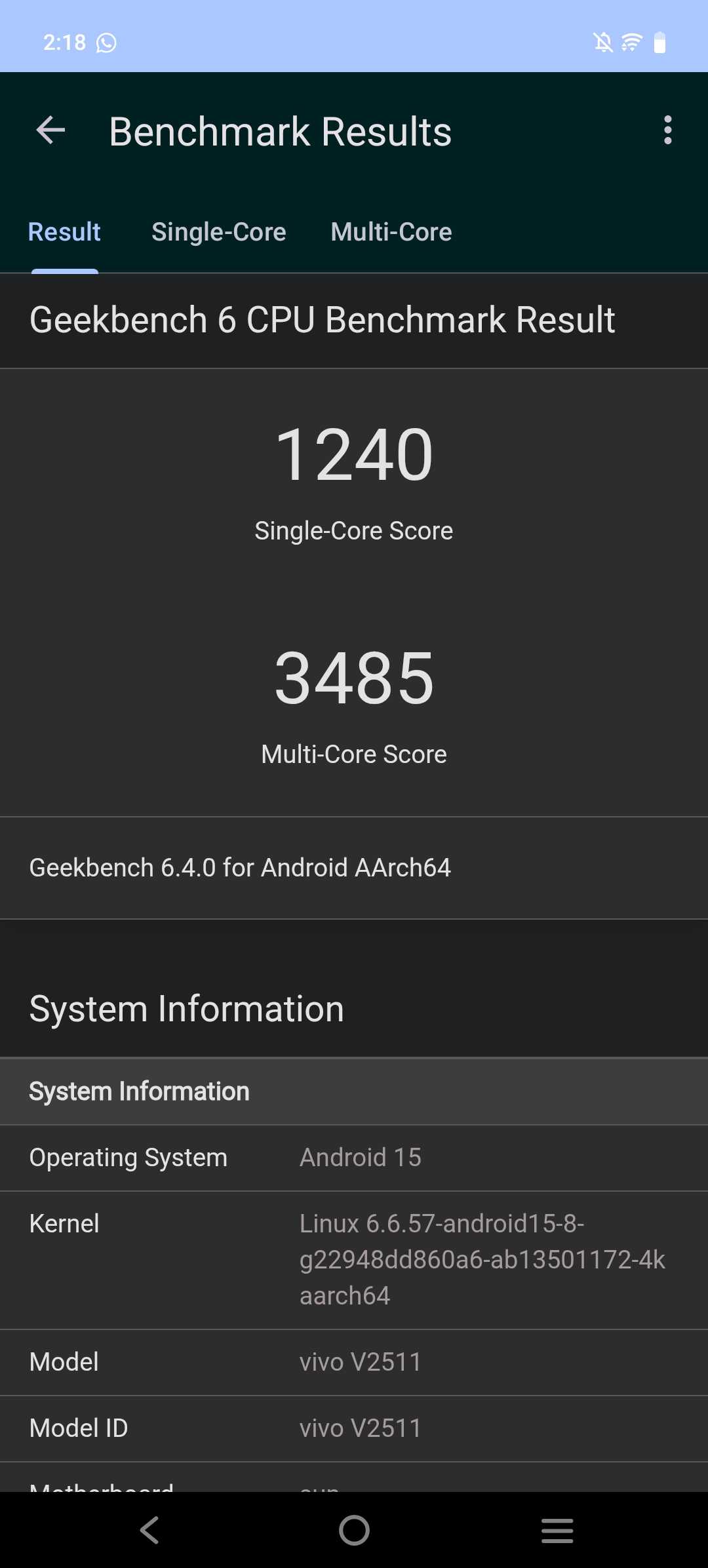 वीवो V60 Benchmarks इमेजिस