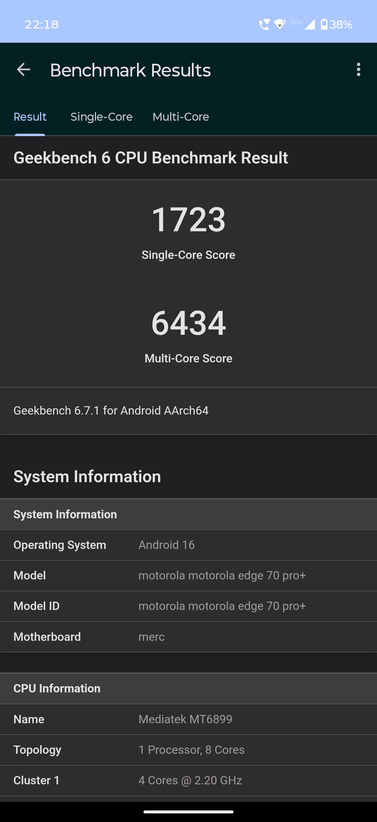 Motorola Edge 70 Pro+ Benchmarks Images