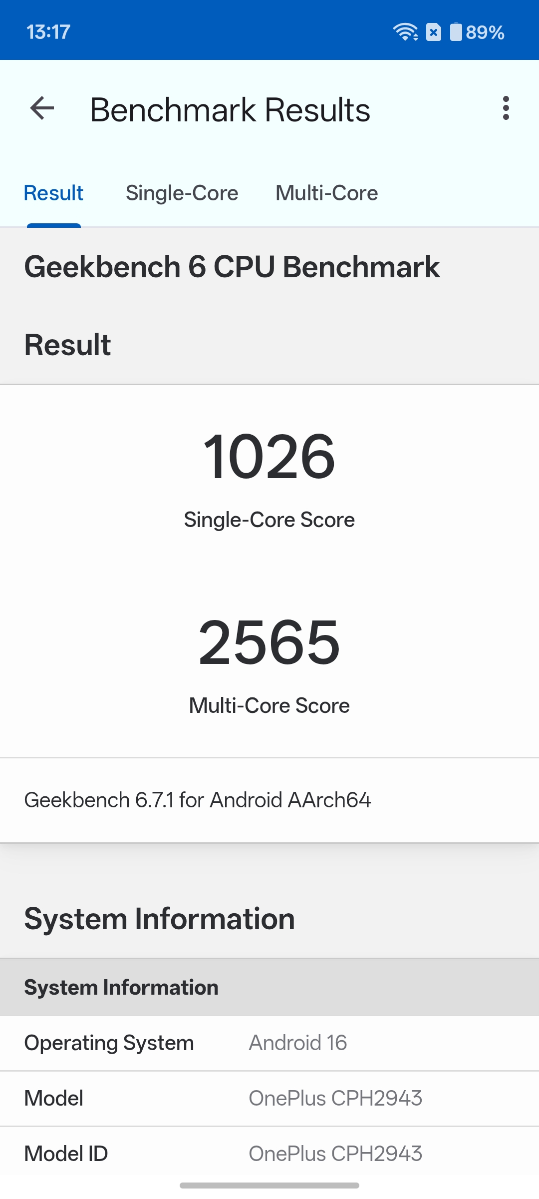 OnePlus Nord CE 6 Lite Benchmarks Images