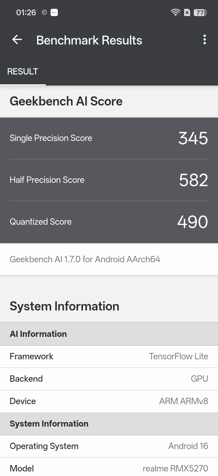 Realme 16x 5G Benchmarks Images
