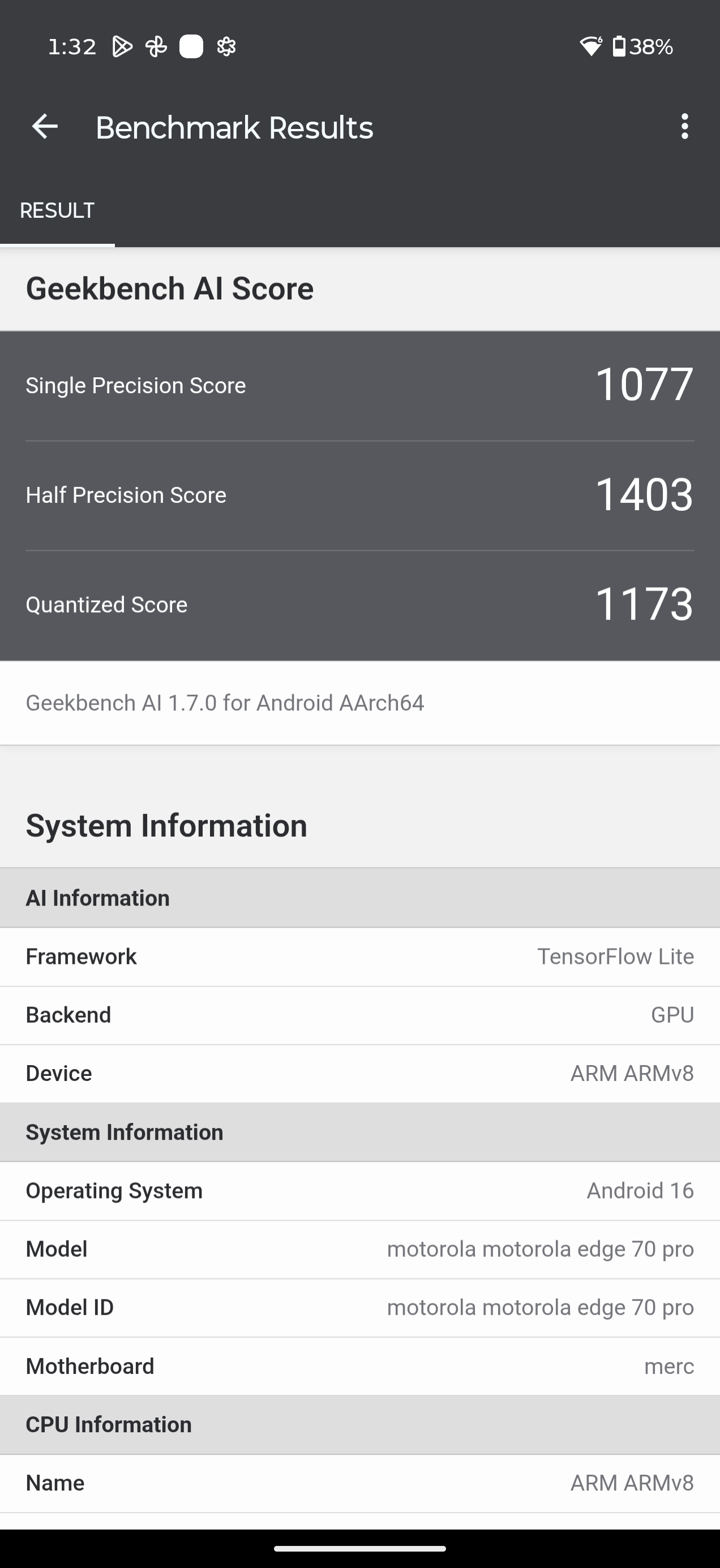 Motorola Edge 70 Pro Benchmarks Images