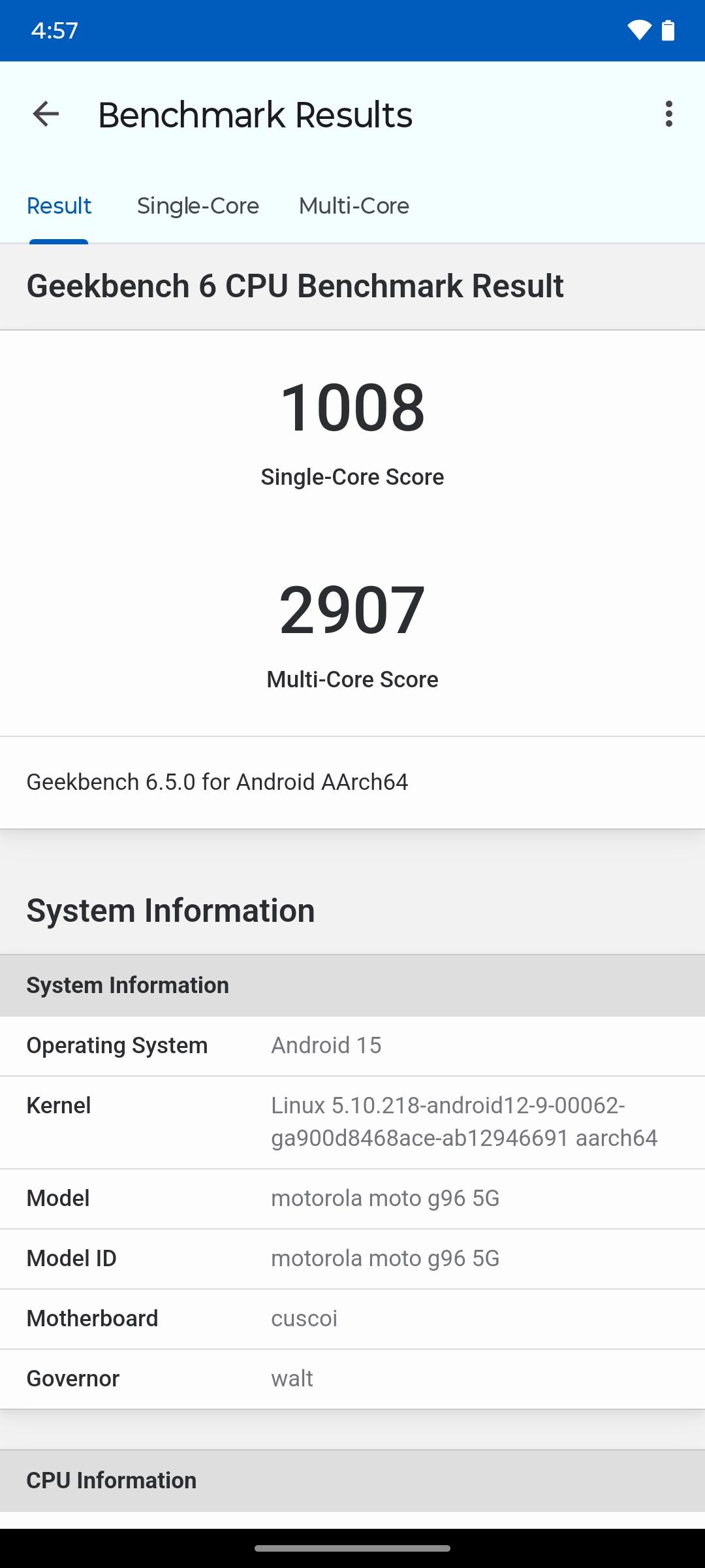 Moto G96 5G Benchmarks इमेजिस