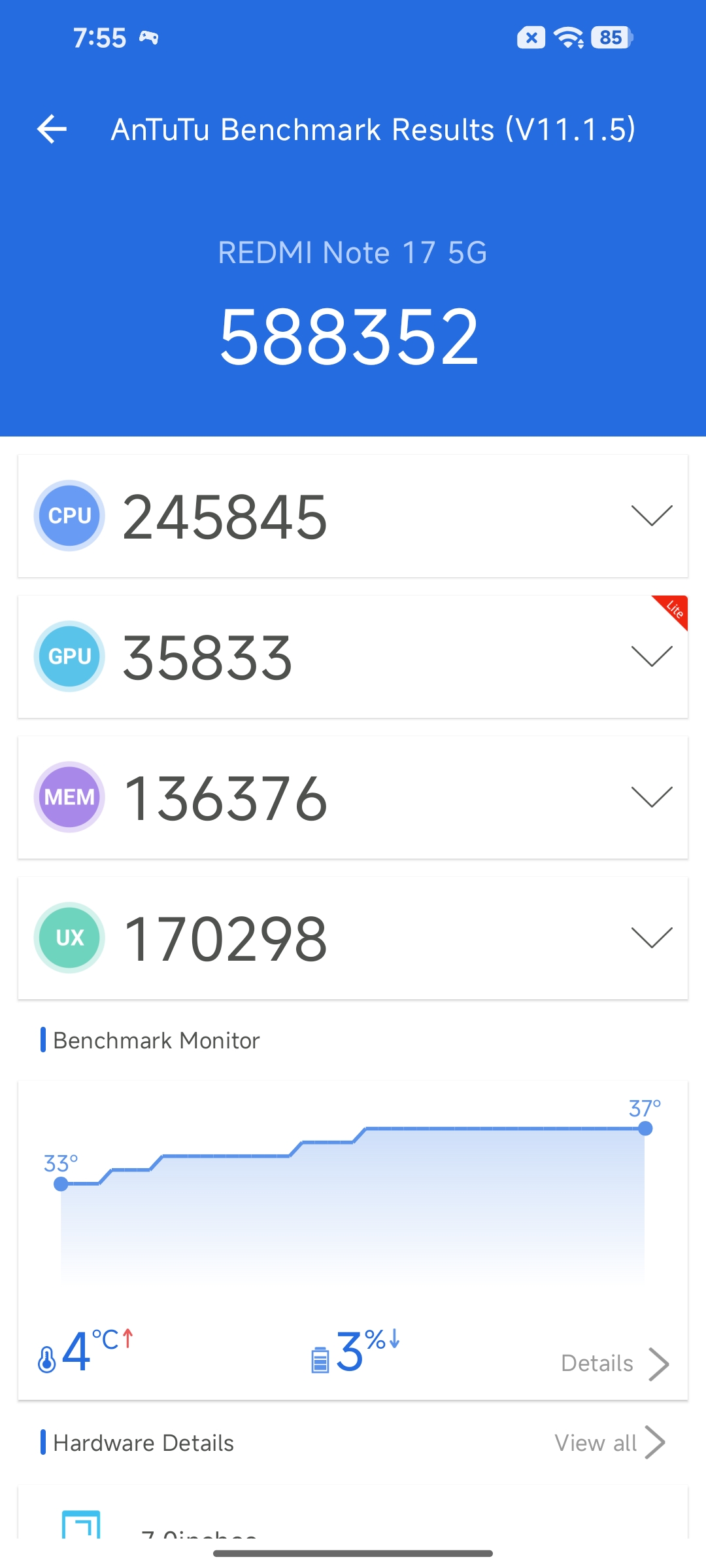 Redmi Note 17 5G Benchmarks Images