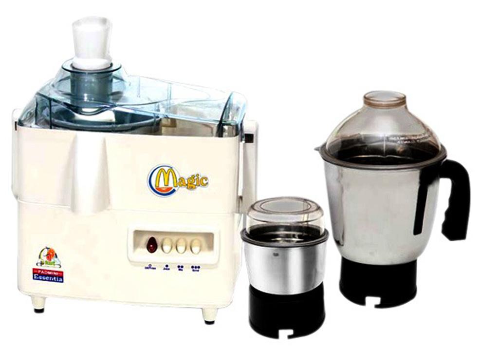 Padmini Magic 450W Juicer Mixer Grinder (White, 2 Jar)