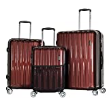 Olympia Maverick Spinner Luggage (Wine, Pack of 3)