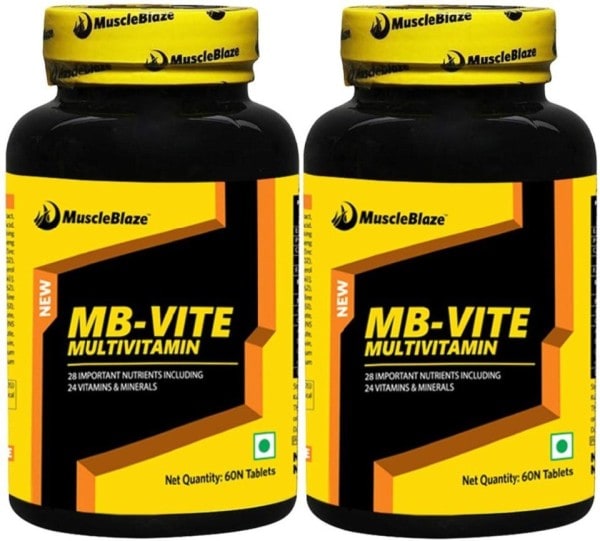 Muscleblaze MBVITE Multivitamin Tablets (60 PCS, Pack of 2) Price in India, Specifications