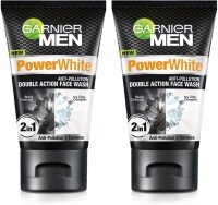 Garnier Men Power White Anti Pollution Face Wash (200GM, Pack of 2)
