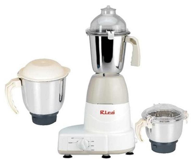 Rico MG-601 650W Mixer Grinder (White, 3 Jar)