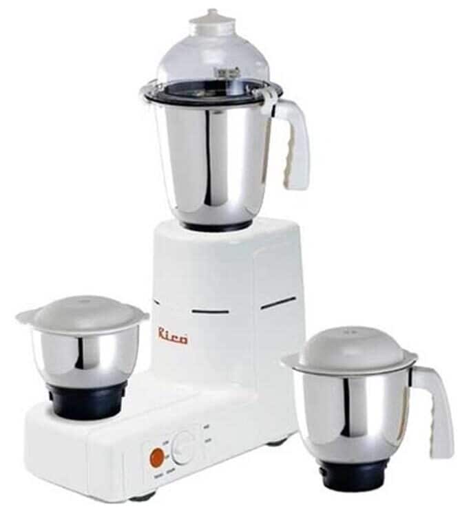 Rico MG-828 650W Mixer Grinder (White, 3 Jar)