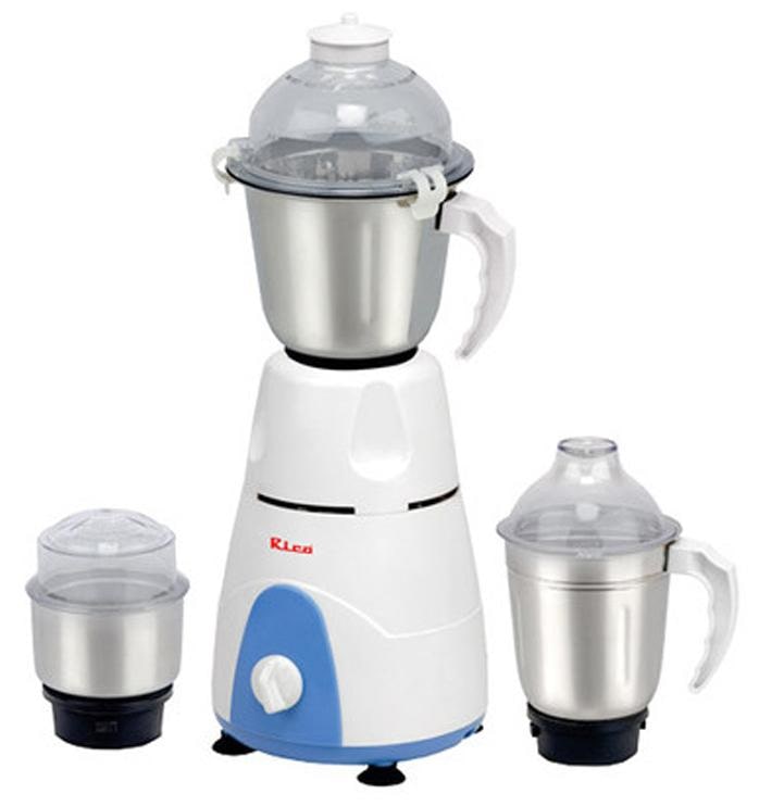 Rico MG124 650W Mixer Grinder (White, 3 Jar)