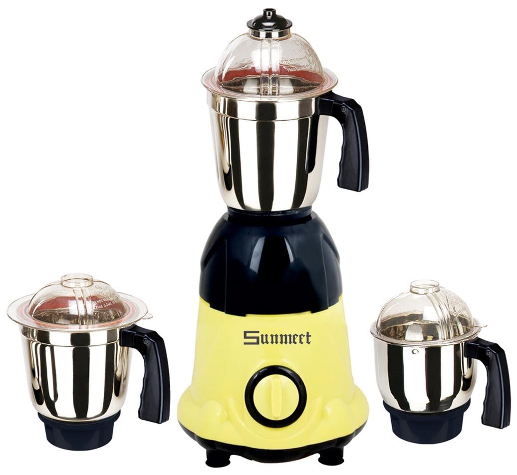Sunmeet MG16-58 750W Mixer Grinder (Yellow, 3 Jar)