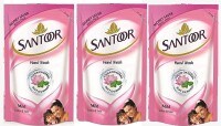 Santoor Mild Lotus & Tulsi Gently Hand Wash (120ML, Pack of 3)