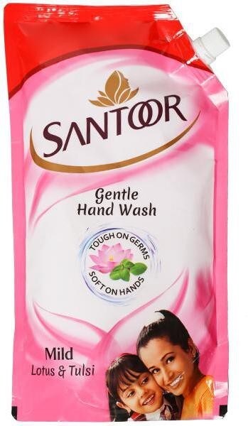 Santoor Mild Lotus & Tulsi Gently Hand Wash (750ML)