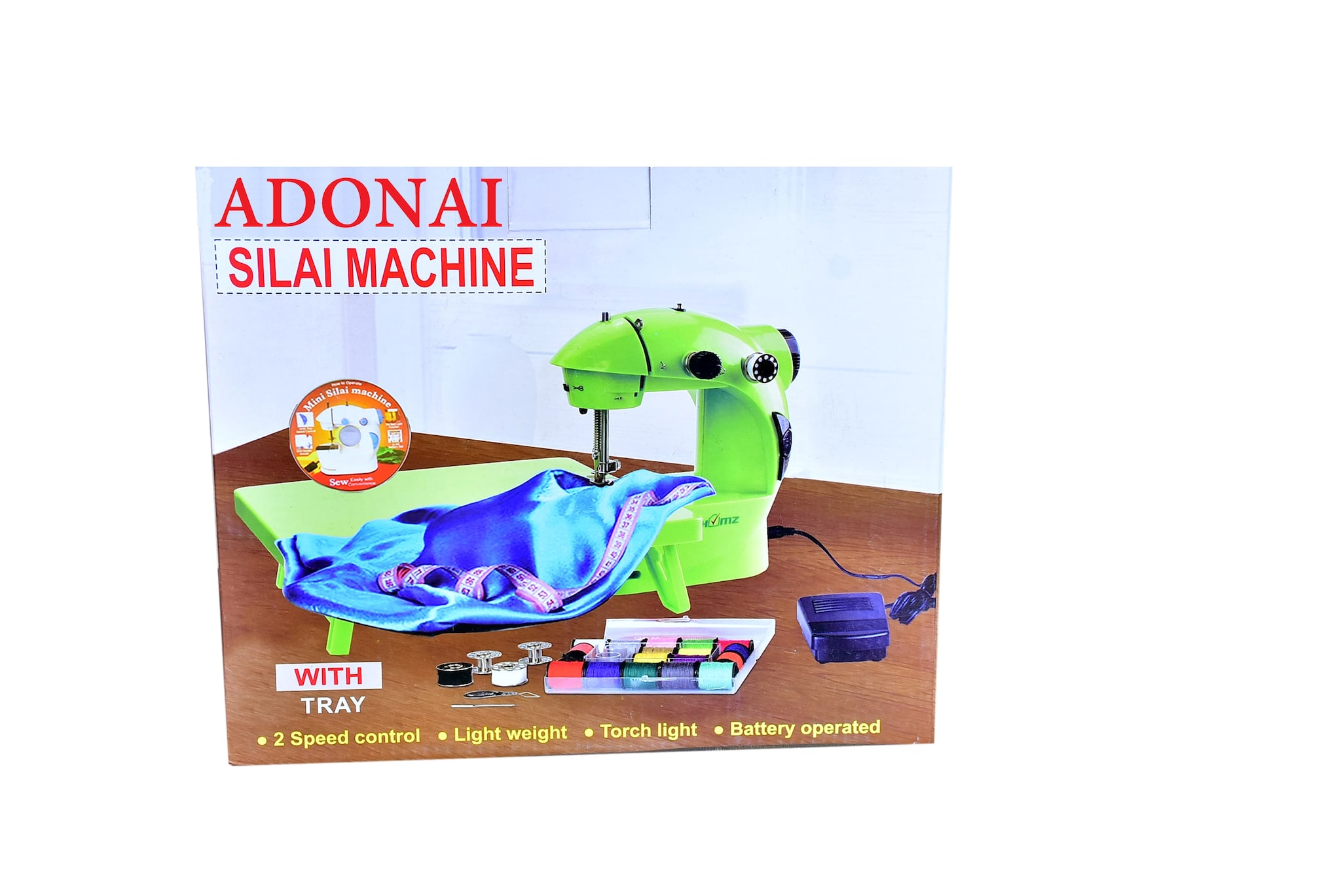 Adonai Mini Electric Sewing Machine (Green)