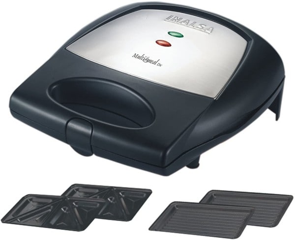 Inalsa Multimeal DX Grill, Toast Sandwich Maker (Steel Black)