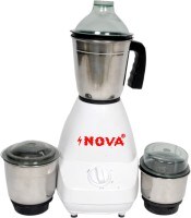 Nova N122 Small 350W Mixer Grinder (White, 3 Jar)