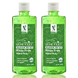 NutriGlow Naturals Tea Tree & Aloe Vera Rinse Free Hand Rub Hand Sanitizer (500ML, Pack of 2)