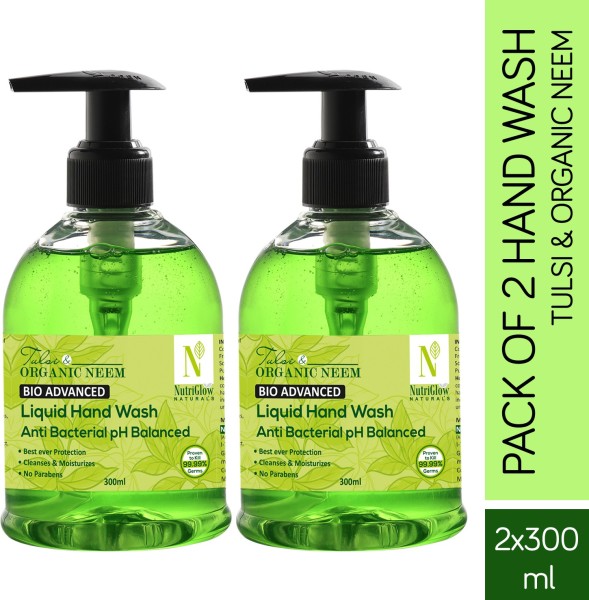 NutriGlow Naturals Tulsi & Organic Neem Hand Wash (300ML, Pack of 2)