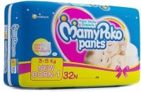 MamyPoko Pants New Born Baby Diapers (32 PCS, NB)