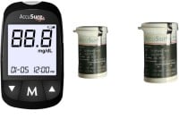 Dr. Gene New Simple Glucometer (100 Strips, Black)