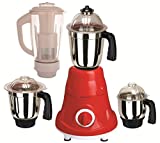 Sunmeet O-Ivory 600W Mixer Grinder (Red, 4 Jar)