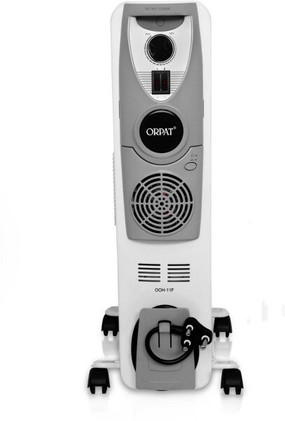 Orpat OOH-11F Oil Filled Room Heater (White)