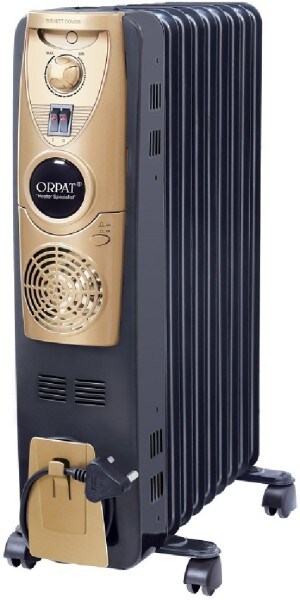 Orpat OOH-9F Oil Filled Room Heater (Black)