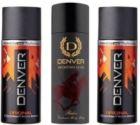 Denver Origenal Body Spray (495ML, Pack of 3)
