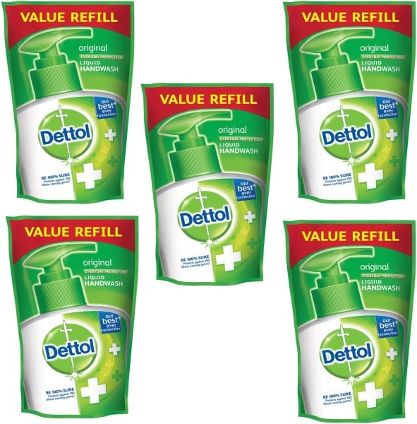 Dettol Original Everyday Protection Liquid Hand Wash (175ML, Pack of 5)