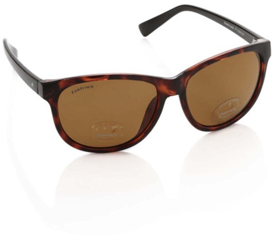 Fastrack P178BR3FP Wayfarer Men Sunglasses (Brown, Free Size)