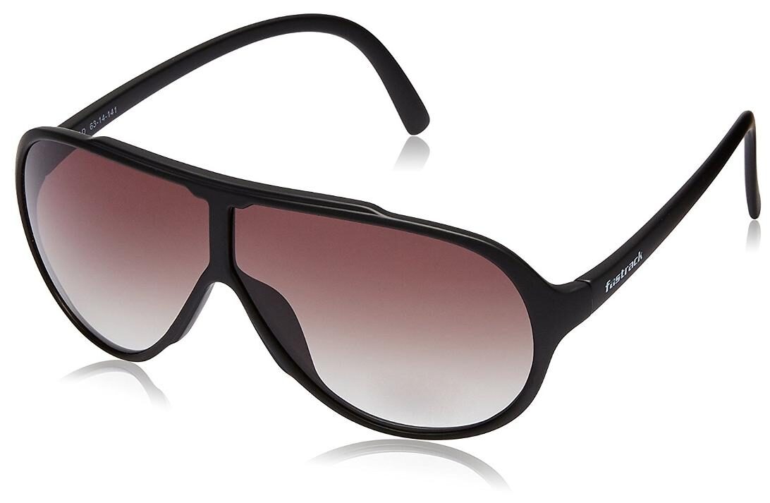 Fastrack P348BR1 Wrap Around Women Sunglasses (Black, Free Size)