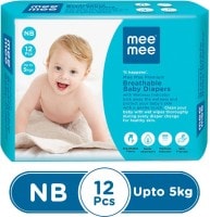 MeeMee Premium Breathable Baby Diapers (12 PCS, NB)