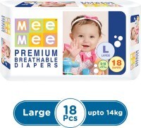 MeeMee Premium Breathable Diapers (18 PCS, L)