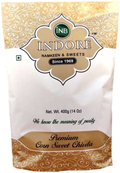 INB INDORE Premium Corn Sweet Chiwda Namkeen (400GM)