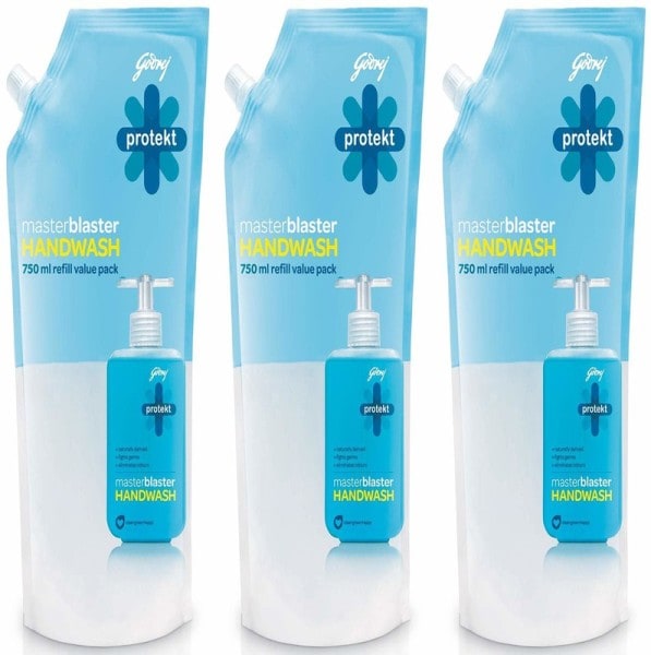 Godrej Protekt Master Blaster Hand Wash (750ML, Pack of 3)