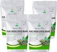 Herbal Vibe Pure Green Beans Coffee (Green Coffee, 200GM, Pack of 4)