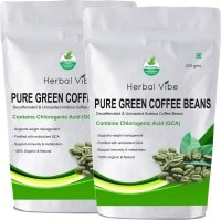 Herbal Vibe Pure Green Beans Coffee (Green Coffee, 200GM, Pack of 2)