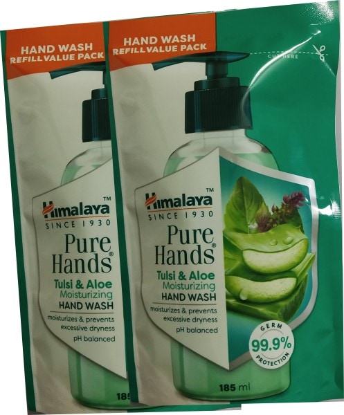 Himalaya Pure Hands Tulsi and Aloe Moisturizing Hand Wash (185ML, Pack of 2)