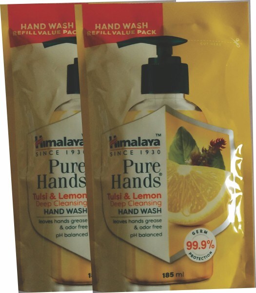 Himalaya Pure Hands Tulsi and Lemon Deep Cleansing Hand Wash (185ML, Pack of 2)