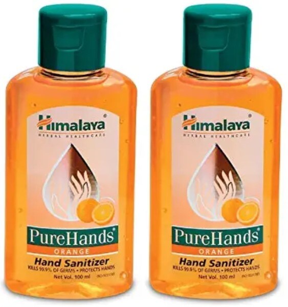 Himalaya PureHands Orange Hand Sanitizer (Orange, 100ML, Pack of 2)