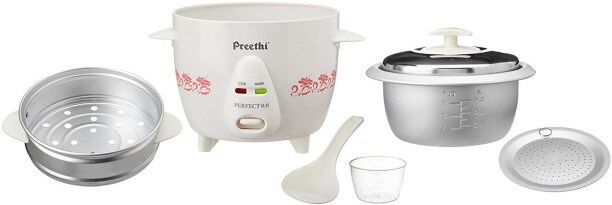 Preethi RC-308 0.6 L Rice Cooker (White)