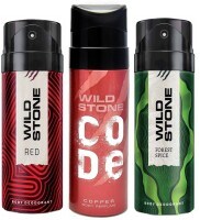 Wild Stone Red Deodorant + Code Copper Deodorant + Forest Spice Deodorant (150ML, Pack of 3)