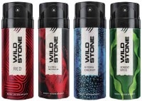 Wild Stone Red Deodorant + Forest Spice Deodorant + Ultra Sensual Deodorant + Hydra Energy Deodorant (150ML, Pack of 4)