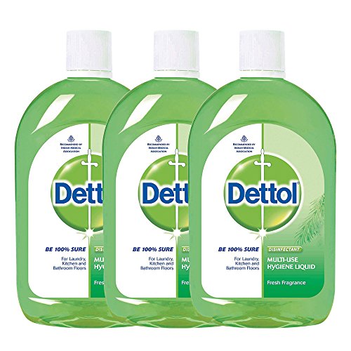 Dettol Regular Hygiene Disinfectant Liquid (500ML, Pack of 3) Price in