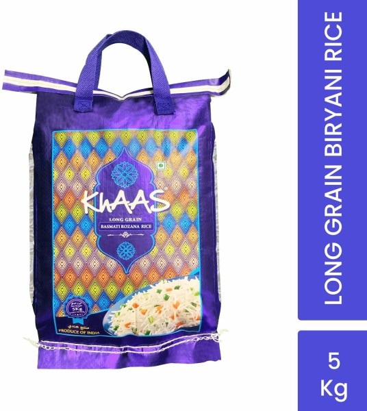 India Khaas Rozana Long Grain Basmati Rice (5KG)