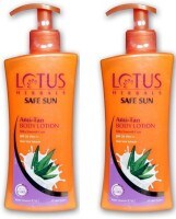 Lotus Herbals Safe Sun Anti Tan Body Lotion (250ML, Pack of 2)