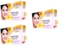Lotus Herbals Safe Sun Anti Tan Whitening And Glow Facial Kit (40GM, Pack of 3)